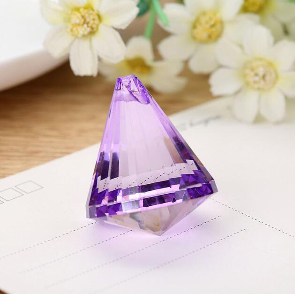 Camal 2 kpl 30mm/1.18 tuuman timanttipallo kristalli lasi riipus prisma lampun valaistuksen osat riippuvat kattokruunu verho hääsisustus: Violetti