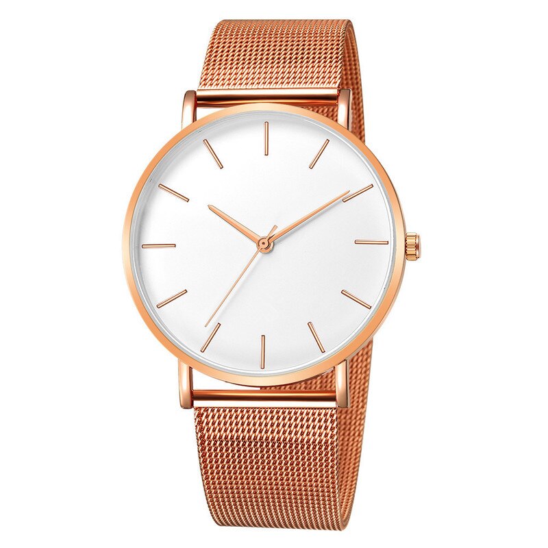 Minimalistisk ur reloj hombre ure til mænd relogio masculino montre homme man orologio uomo herre relojes para horloges mannen: Rose guld hvid