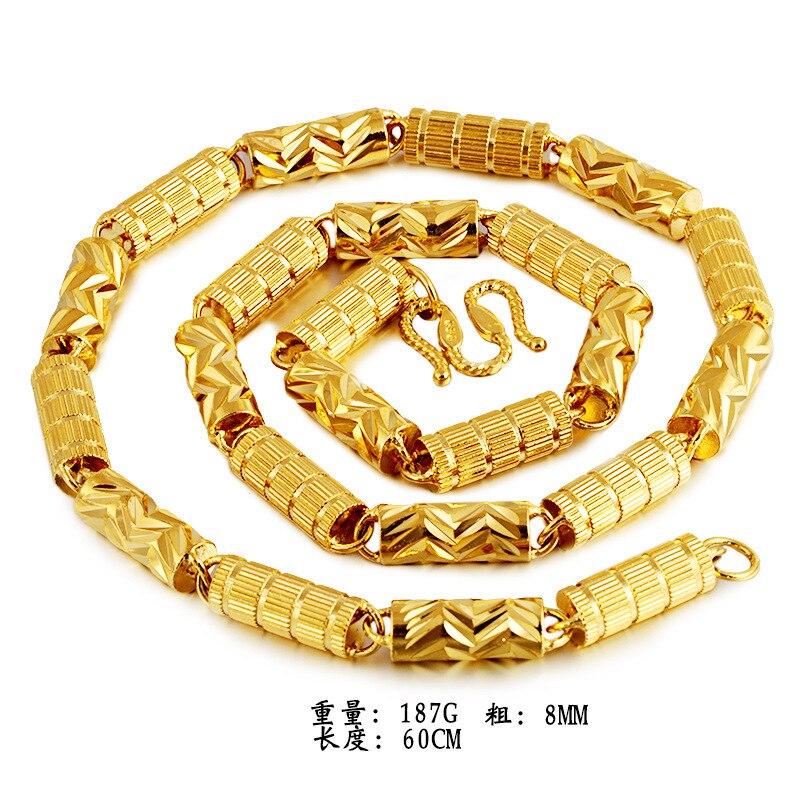 Forever Niet Vervagen 24K Gold Filled Ketting Mannen Vrouwen Fijne Bijoux Femme Collares Naszyjnik Sieraden 24K Goud sieraden Kettingen