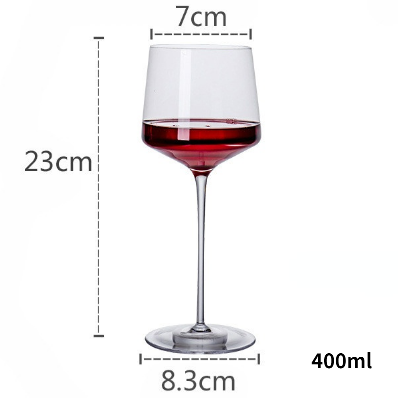 Hög varor 450-650ml handgjorda bägare fyrkantig populär lätt lyxig vinglas familj provsmakning kopp: 450ml