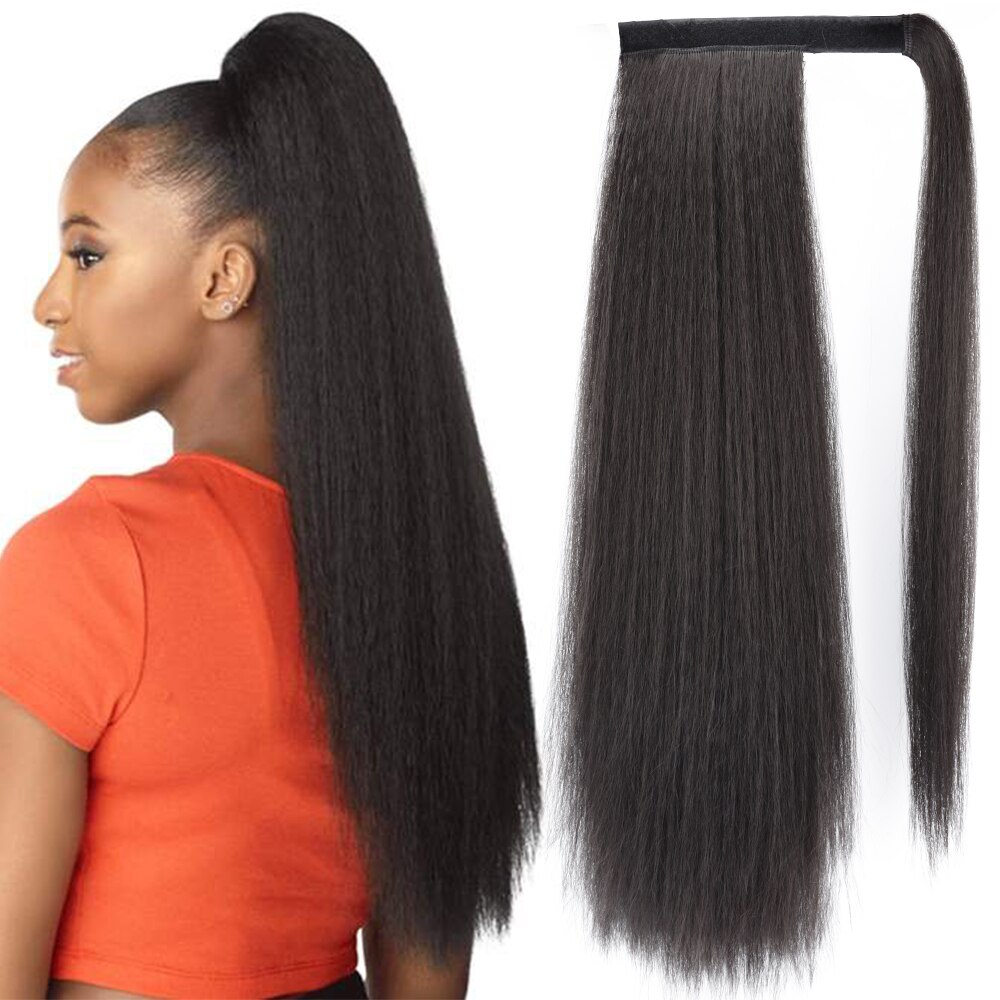 AZIR-coletas largas Afro rizadas para mujeres negras, extensiones de cabello sintético con cordón Natural, postizas, novedad