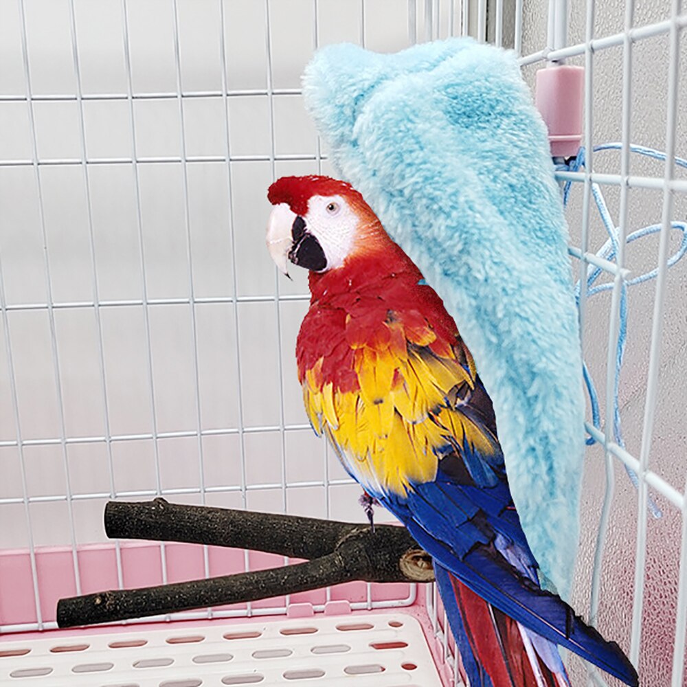 Mantón cálido de invierno para pájaros, manta para loros de esquina, Animal PEQUEÑO para mascotas, decoración de jaula para tienda de campaña colgante para periquitos, Cockatiel Lovebird: 2 / M