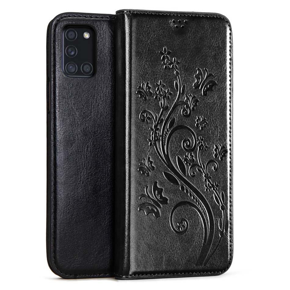 Für Samsung A31 EINE 31 SM-A315F Fall Für Samsung Galaxy A31 Fall flip leder Telefon Abdeckung Coque Stoßstange 6.4 "a31 Samsung fall: Black  -- Shu