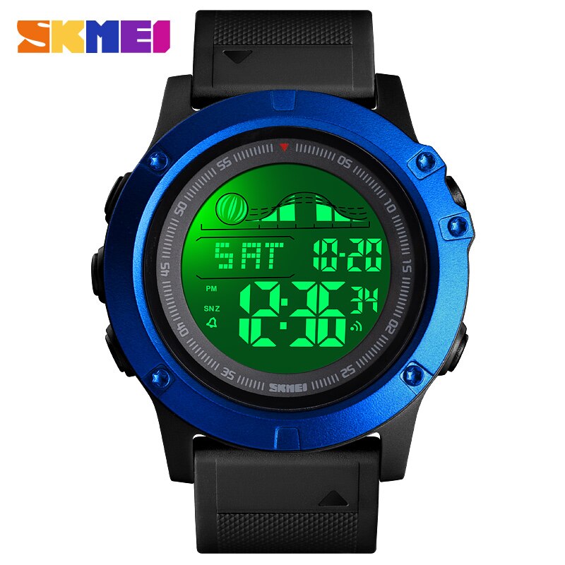 Skmei Digital Mannen Horloge Sport Horloge Waterdicht Lichtgevende Display Fitness Horloges Montre Homme Horloges Man Klok: Blauw
