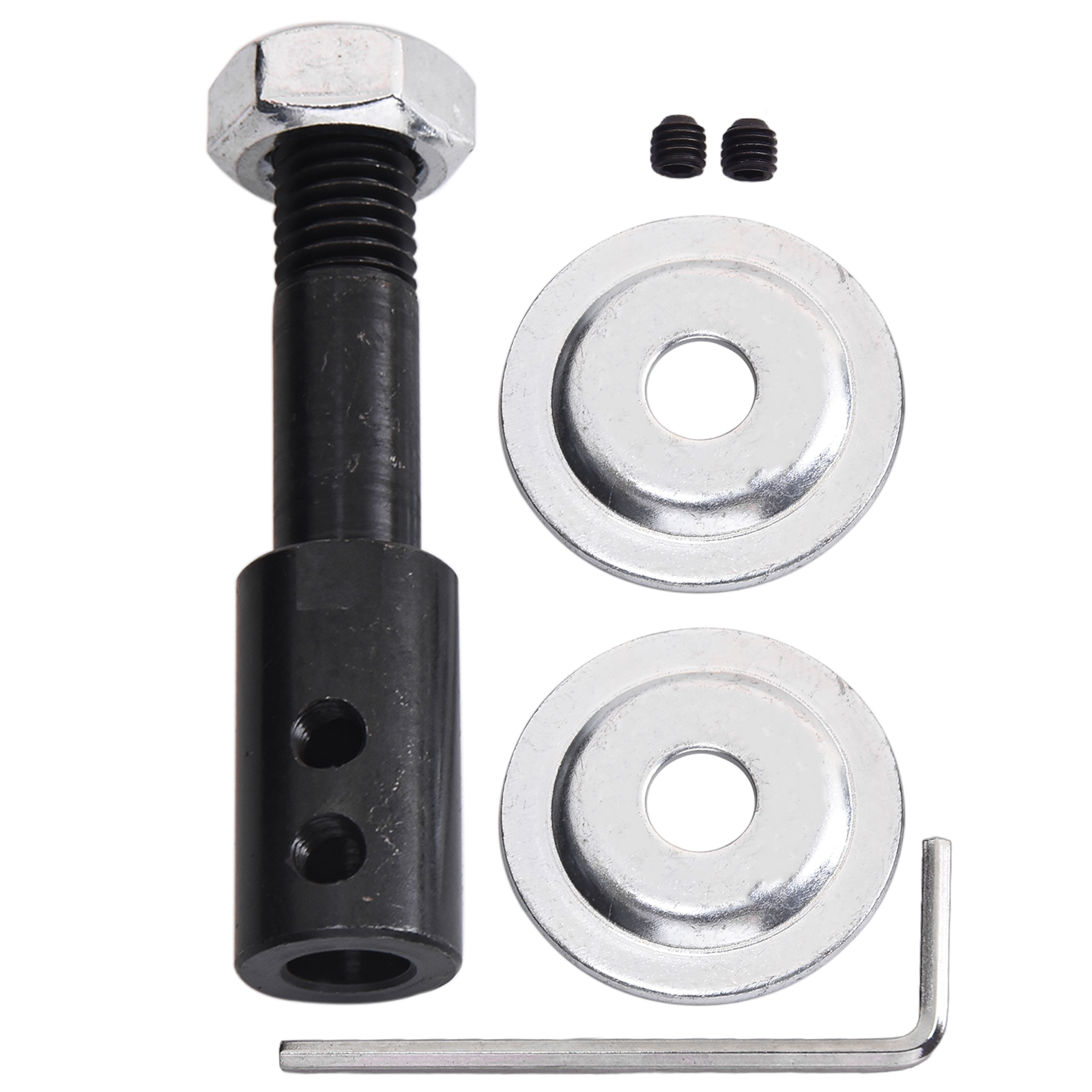 1 sæt spindeladapter til slibning, polering, 5-16mm- akslet motor, bænksliber, slibeskive, forbindelsesaksel, spindeladapter