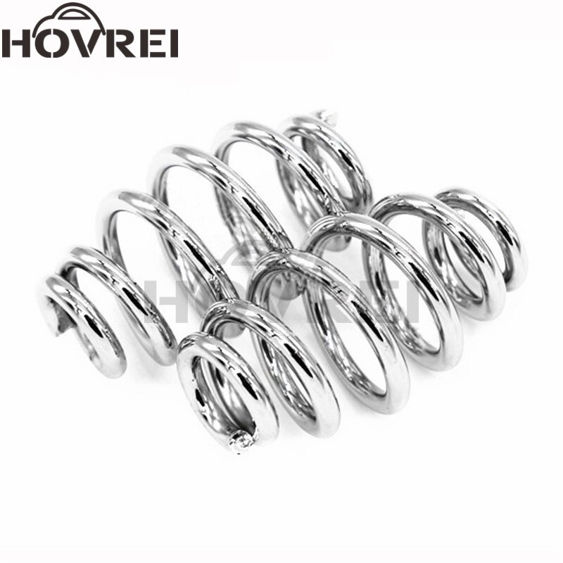 1pair Motorcycle 3inch Chrome Barrel Coiled Solo Seat Springs For Harley Chopper Bobber seat Bracket Mounting spring