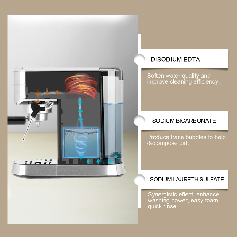 Rengjøringsmiddel for kaffetraktere. ,100ml avkalkingsmidler for kaffetraktere sikrer optimal ytelse og smaker trygt.