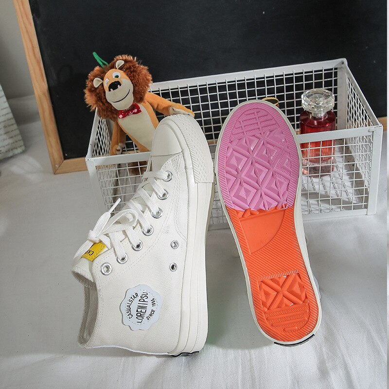 Farbwechsel Schuhe Frauen UV Vielseitig Leichte Weiß Frau Schuhe Koreanische hoch-oben Leinwand Schuhe Weibliche Außen bekannt Sneaker