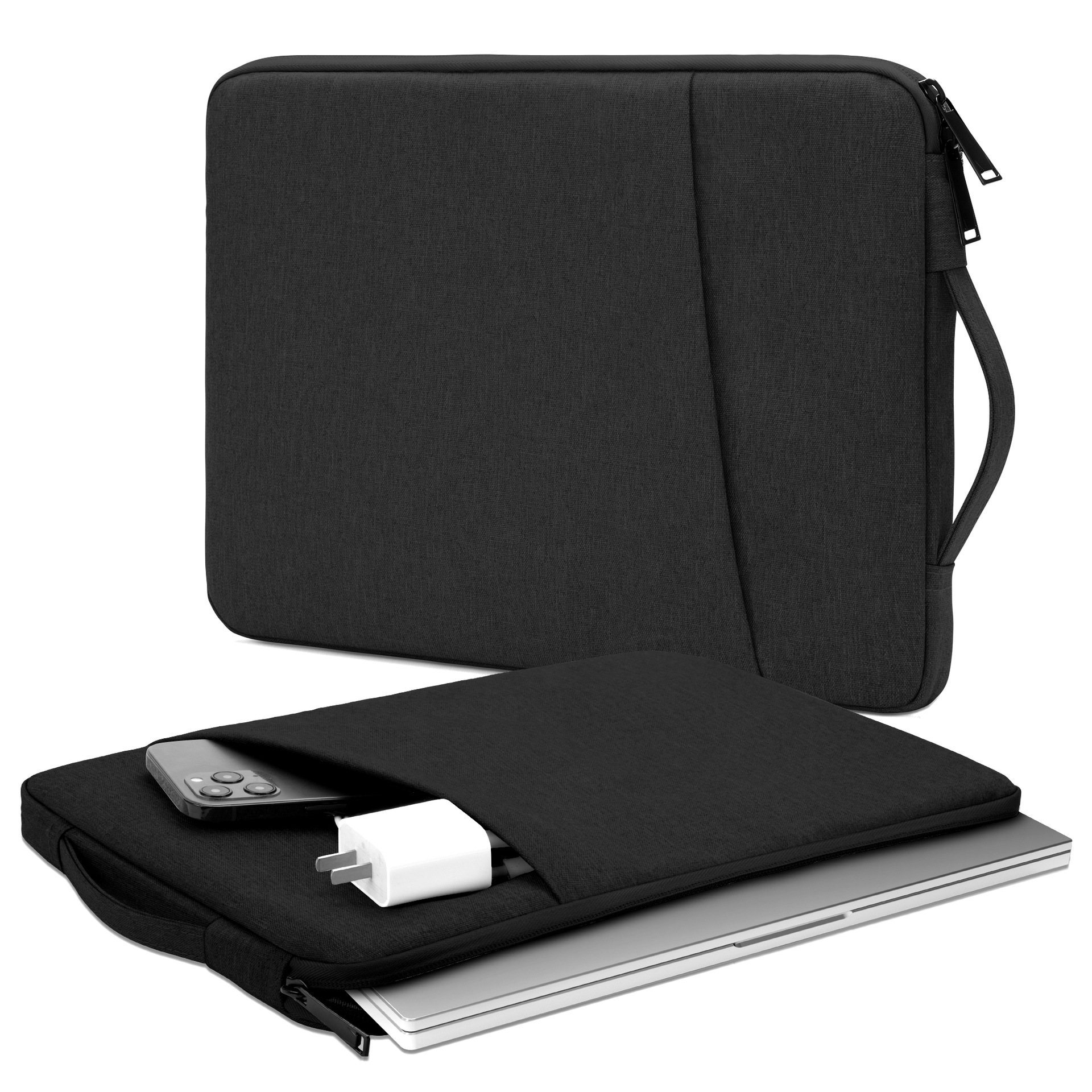 Housse pour ordinateur portable 15.6 "étui pour Lenovo IdeaPad/ThinkPad HP 15.6" pavillon Envy x360 ASUS Chromebook Dell Inspiron Acer sac à main: Black