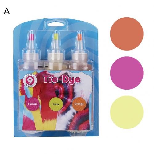2/3 Color Tie Dye Kit Permanent DIY Fabric Textile Tie Dye Kit Clothing Graffiti Pigment Set Garment Tie Dye Pigment Set