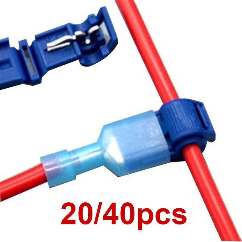 20/40Pcs Quick Elektrische Kabel Connectors Snap Splice Lock Draad Terminals Crimp Straight Lock Krimpen Wire Connector