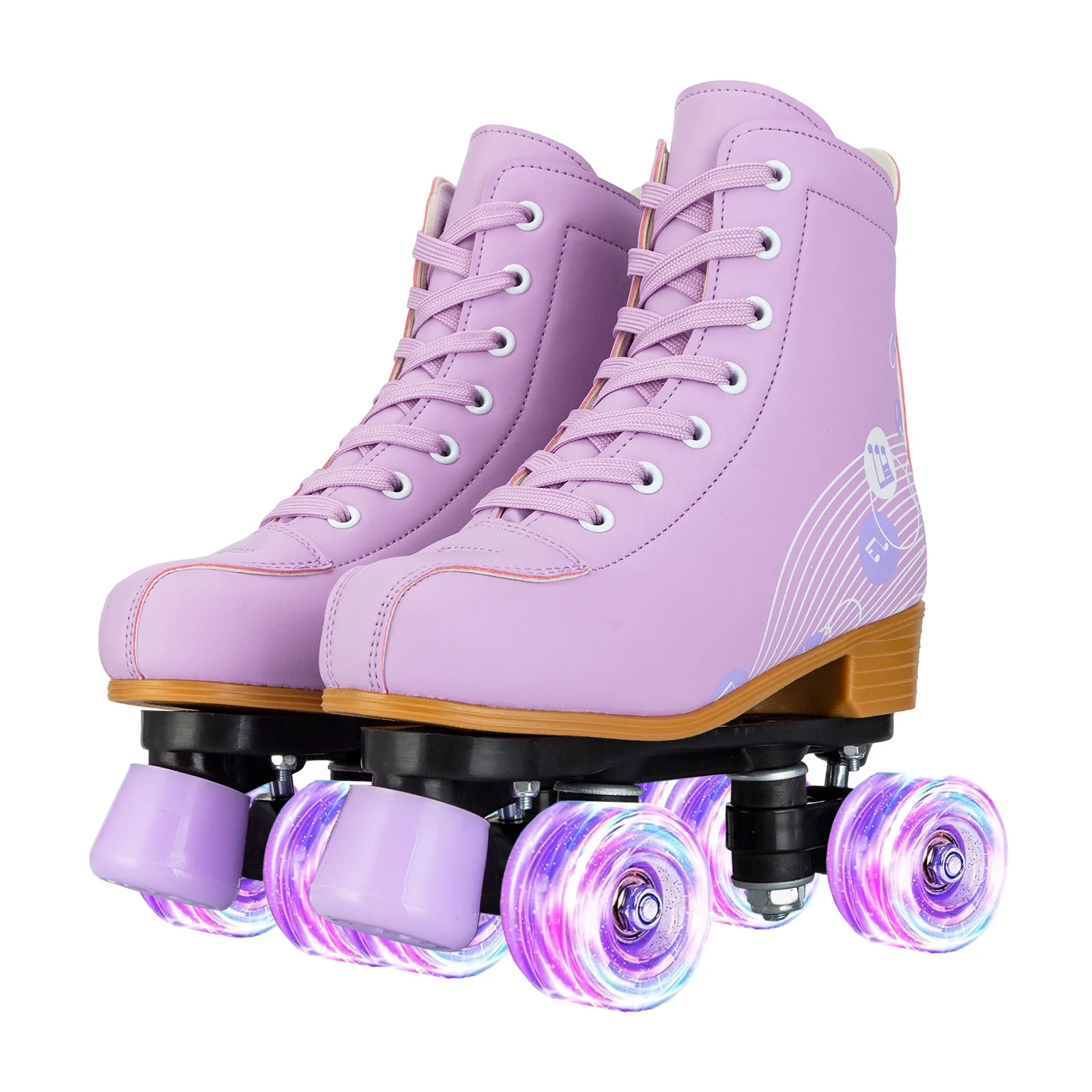 2024 blinkende Rollschuhe für Damen, zweireihig, Quad-Skate-Schuhe, für Erwachsene, Outdoor, Indoor, Skating-Training, Turnschuhe mit 4 Rädern