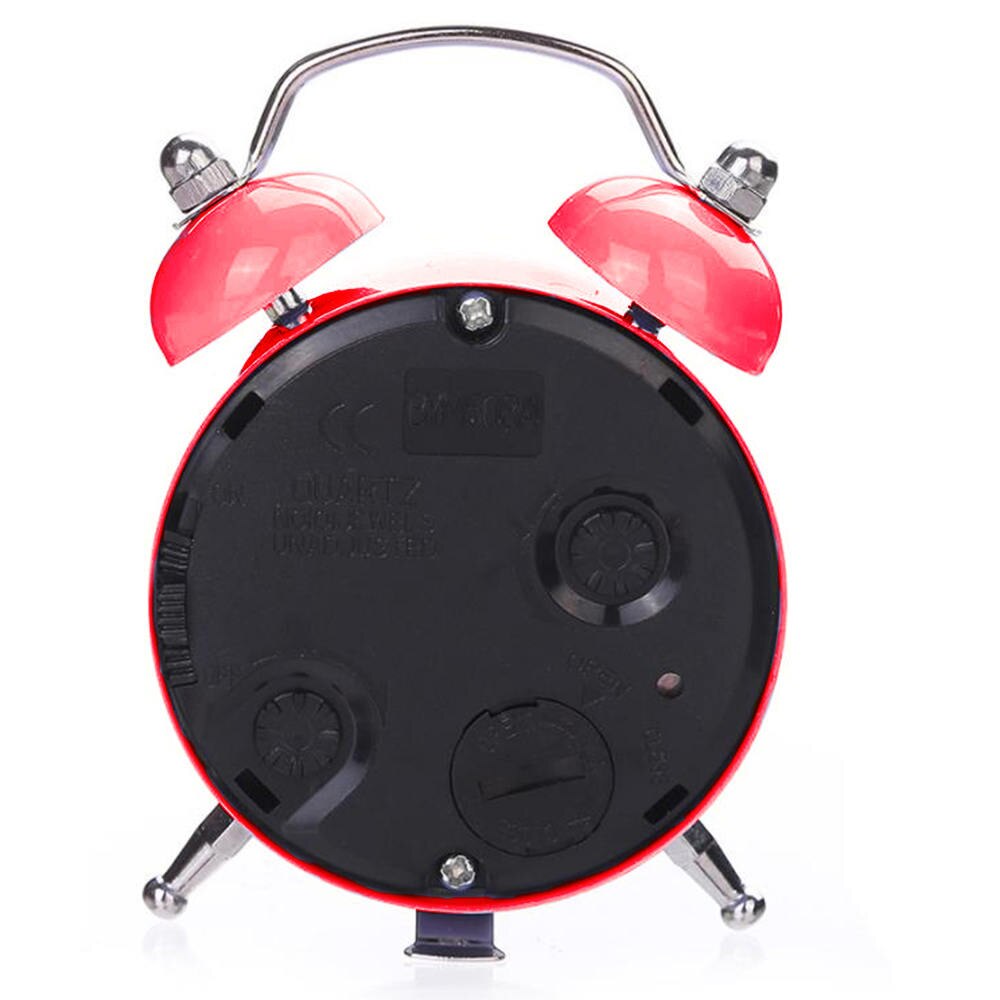 Alarm Clocks Metal Alarm Clock Night Silent Functional LED Light Alarm Clock Kids Room Home Decoration Accessories