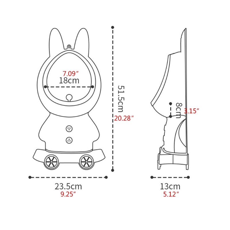 Rabbit Baby Potty Toilet Toddler Stand Vertical Urinal Kid Training Pee Portable J60B