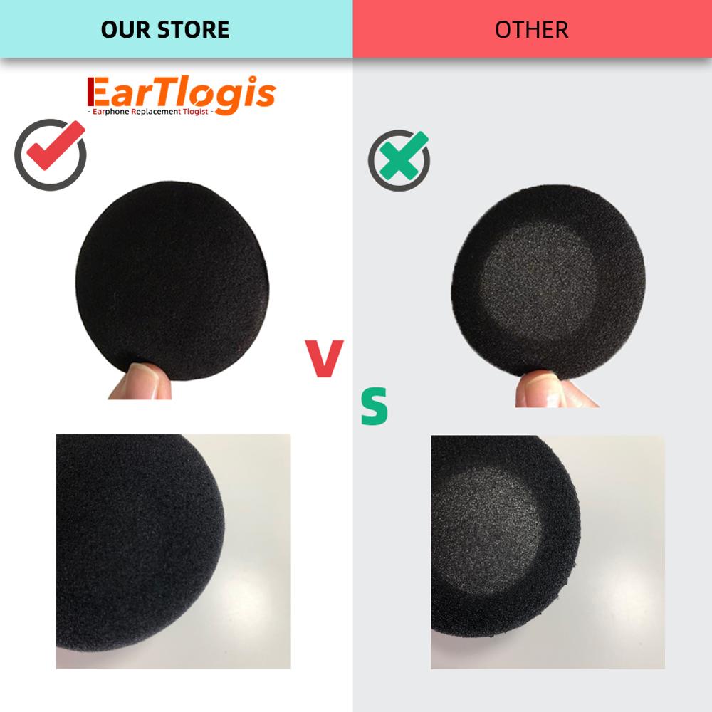 EarTlogis Sponge Replacement Ear Pads for Sennheiser PC230 PC8 PC-230 PC-8 USB Headset Parts Foam Cover Earbud Tip Pillow