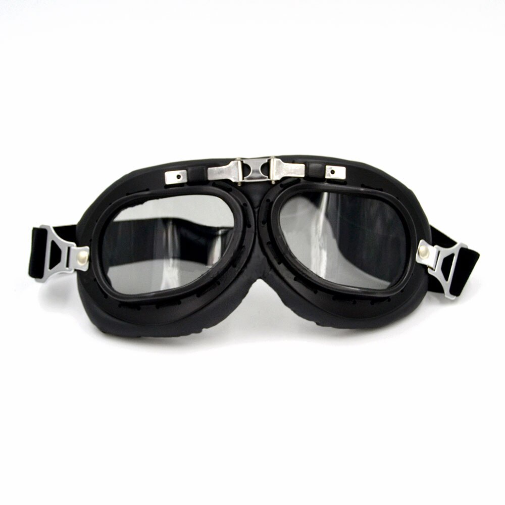 BJMOTO-Gafas transparentes Retro para motocicleta, lentes Antiparras para casco de estilo Harley, Antiparras y Motocross: Smoke Goggles