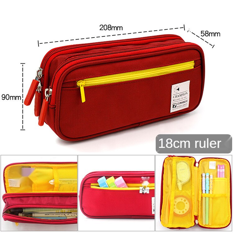 Large-capacity Pencil Case, Double-layer Multi-function Student Pencil Case, Korean Pencil Case