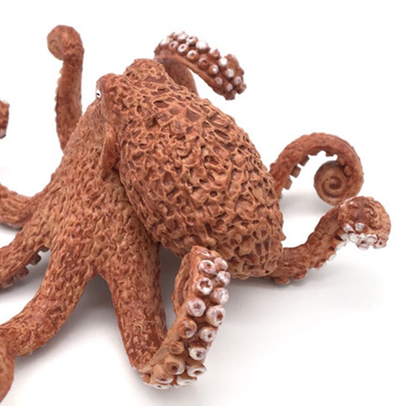Pulpo realista vida marina en miniatura figura de plástico sólido océano decoraciones DXAD