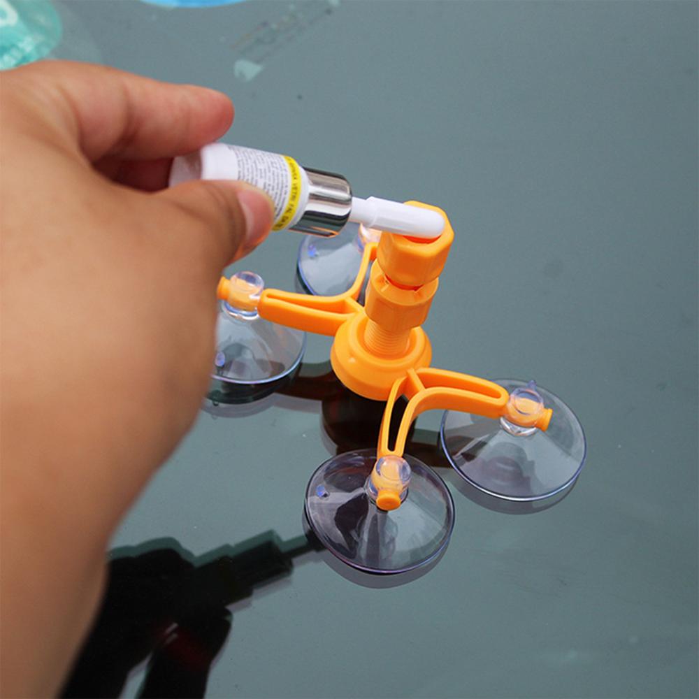 Auto voorruit reparatie gereedschap diy raam reparatie gereedschap 3ml voorruit glas krassen barst herstellen raam scherm hars + mes + strips