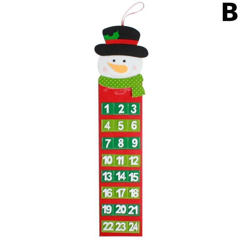 Christmas Old Hairy Man Calendar Advent Countdown Calendar Wall Calendar A8R3: B