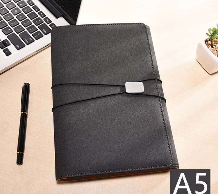 Carnet de notes de bureau, carnet de notes remplaçable, carnet de notes, Journal intime, feuille lâche, multifonction, à spirale, comme: Black