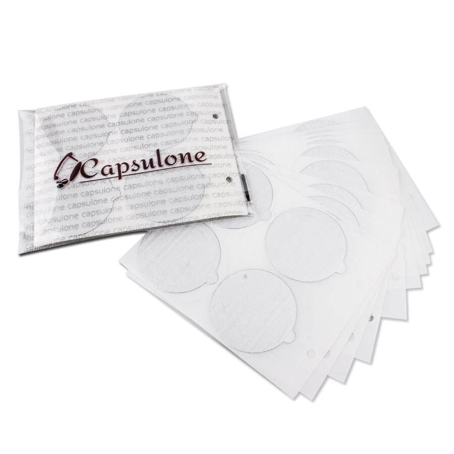 Capsulone 3rd STAINLESS STEEL Metal Capsule Compatible Nespresso Machine Refillable Reusable thread capsule: stickers (120pcs)
