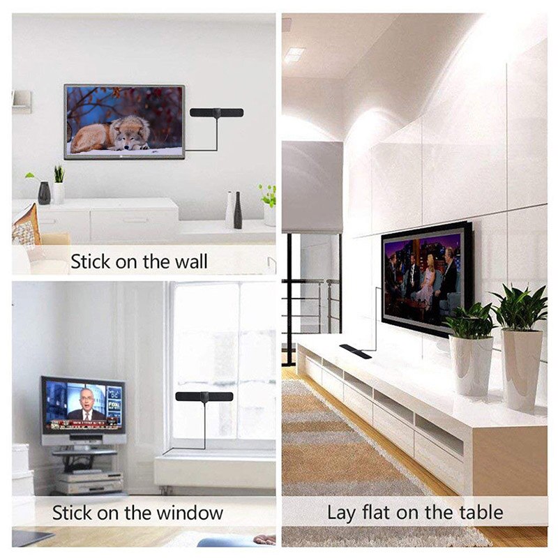 150 Mile Range Antenna TV Digital HD 4K Antena Digital Indoor HDTV Support 1080p EM88