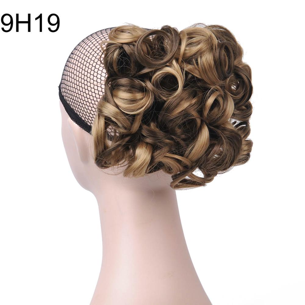 Delice – Chignon en filet élastique pour femme, postiche synthétique, bouclé, , gris, avec deux peignes en plastique, couvre-cheveux, accessoire de mariage: 9H19