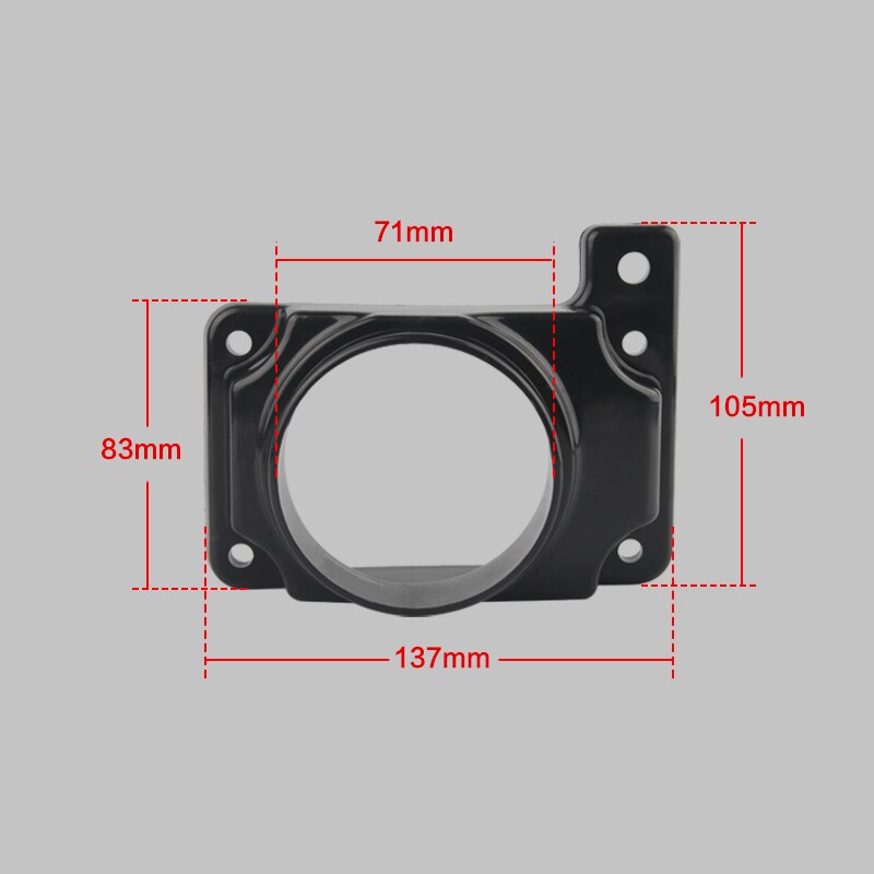 Massa luchtstroomsensor inlaatfilter adapterplaat zwart voor mitsubishi  v6 l4
