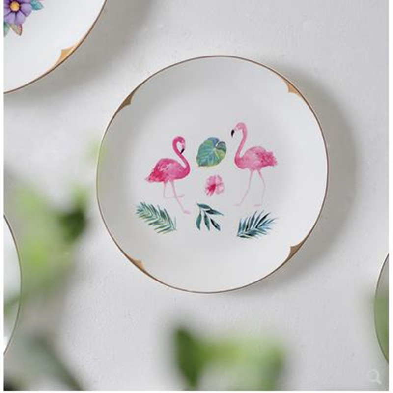 American country ceramic plate pendant, home restaurant, bar and hotel wall decoration crafts, animal pattern artwork