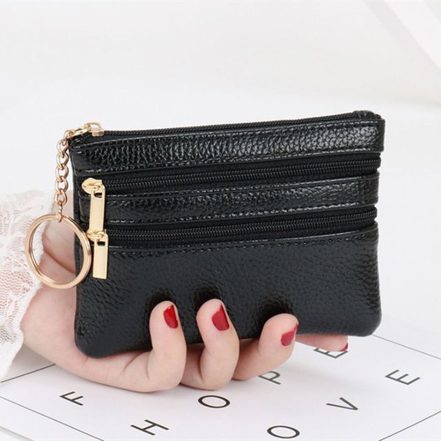 2023 Mode Vrouwen Portemonnee Clutch Drie Rits Vrouwelijke Korte Kleine Portemonnee Nieuw Zachte Mini Kaarthouder Portemonnee Geldzak: Beige