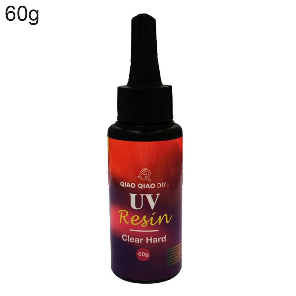 10/15/25/60/120/200g UV Resin Hard Glue Ultraviolet Transparent LED DIY Varnish: 60g