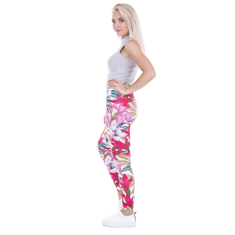 Legins Paradise Flowers Printed Leggins Women Leggings Trousers High Elasticity Casual Women Pants