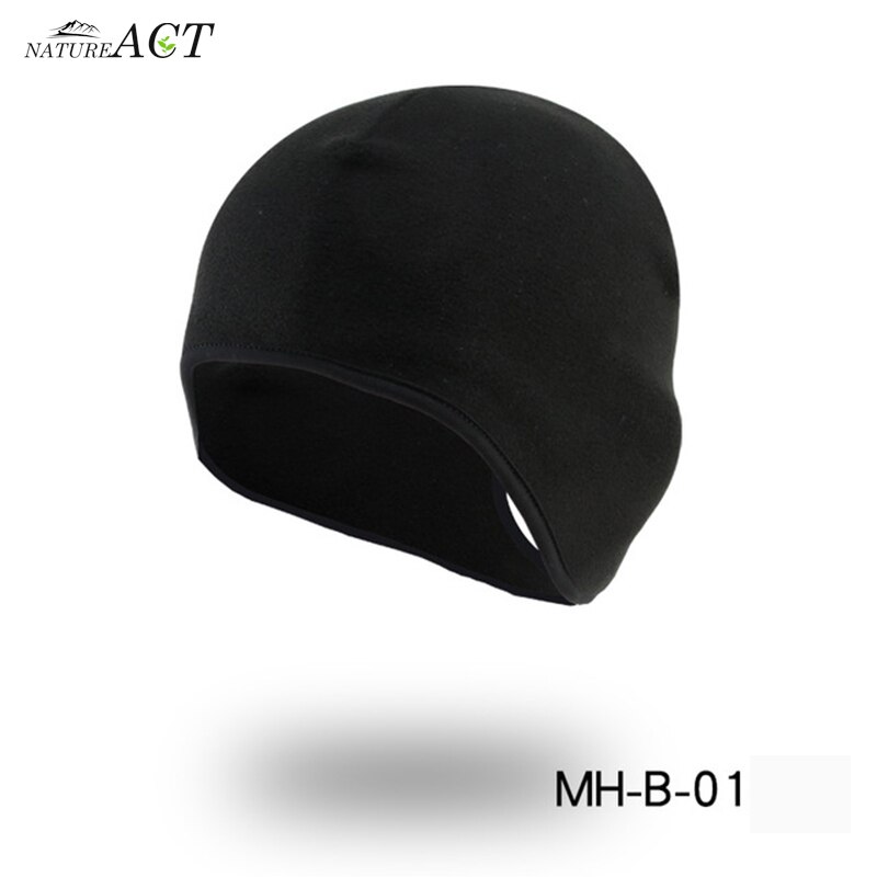 Outdoor Sports Warm Windproof Hat Running Skiing Cycling Hat Beanie Autumn Winter Riding Skiing Hat Windproof Thermal Riding Cap: MHB Black