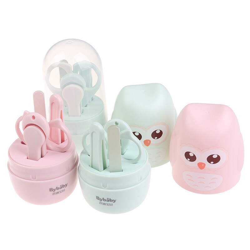 Animal Owl Shape Baby Nail Trimmer Set Nail Care Kit Kid Safe Portable Nail Scissors File Tweezer