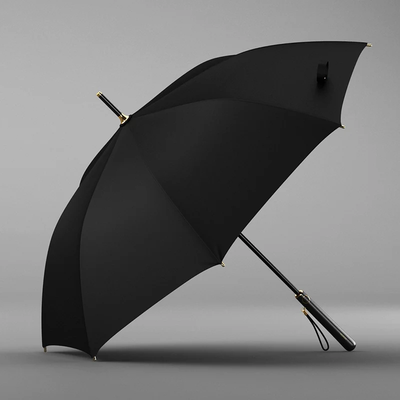 Olycat – Long parapluie Anti UV pour femmes, , de styliste, pour l&#39;extérieur, le Golf, le soleil, coupe-vent, Parasol de plage: Black