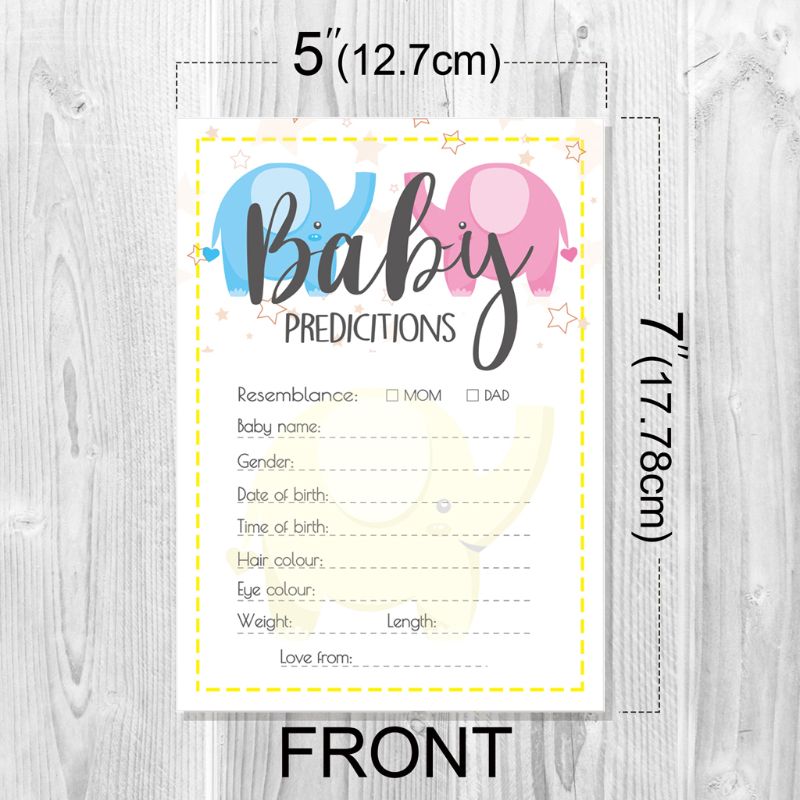 10 Pack Baby Shower Prediction Advice Cards - Baby Shower Games Gender Neutral