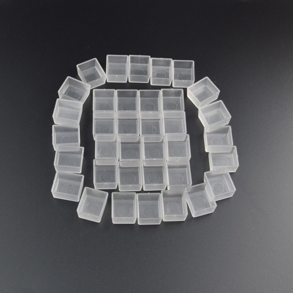 Barteen Pans for Watercolor Palette Pigment Plastic Empty Pans or Art Painting Palette Supplies Transparent Pan and White Pan