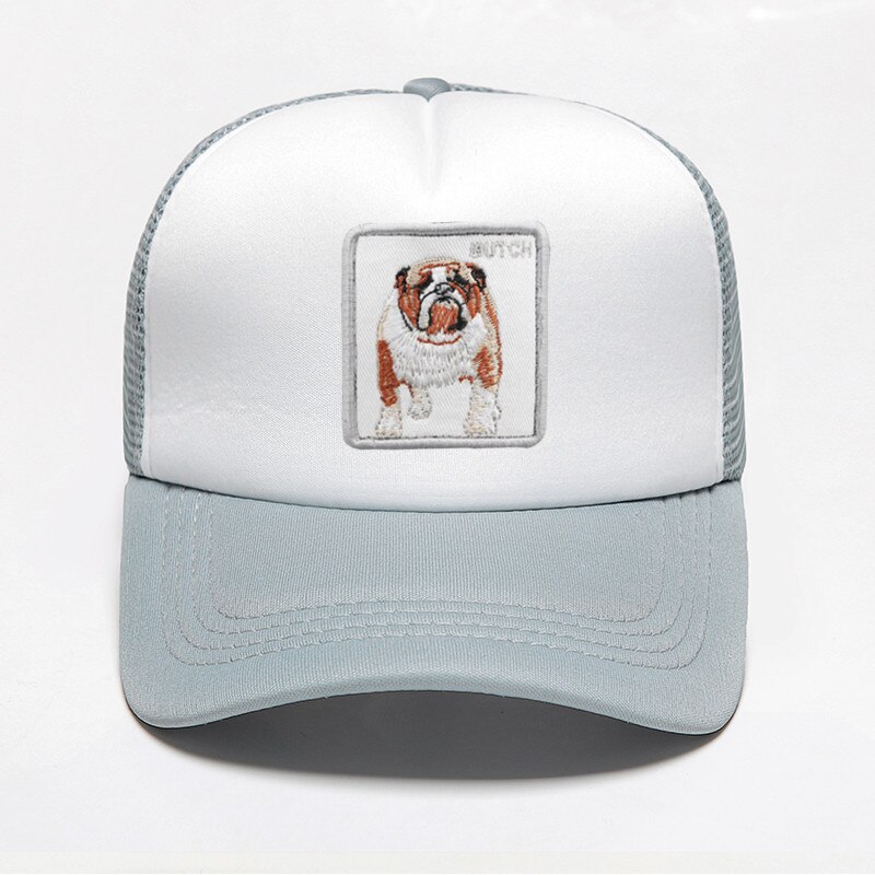 Mode Hond Bulldog Afdrukken Baseball Caps Mannen Vrouwen Hip Hop Caps Snapback Trucker Buiten Sport Verstelbare Ademend Mesh Hoed: color 11