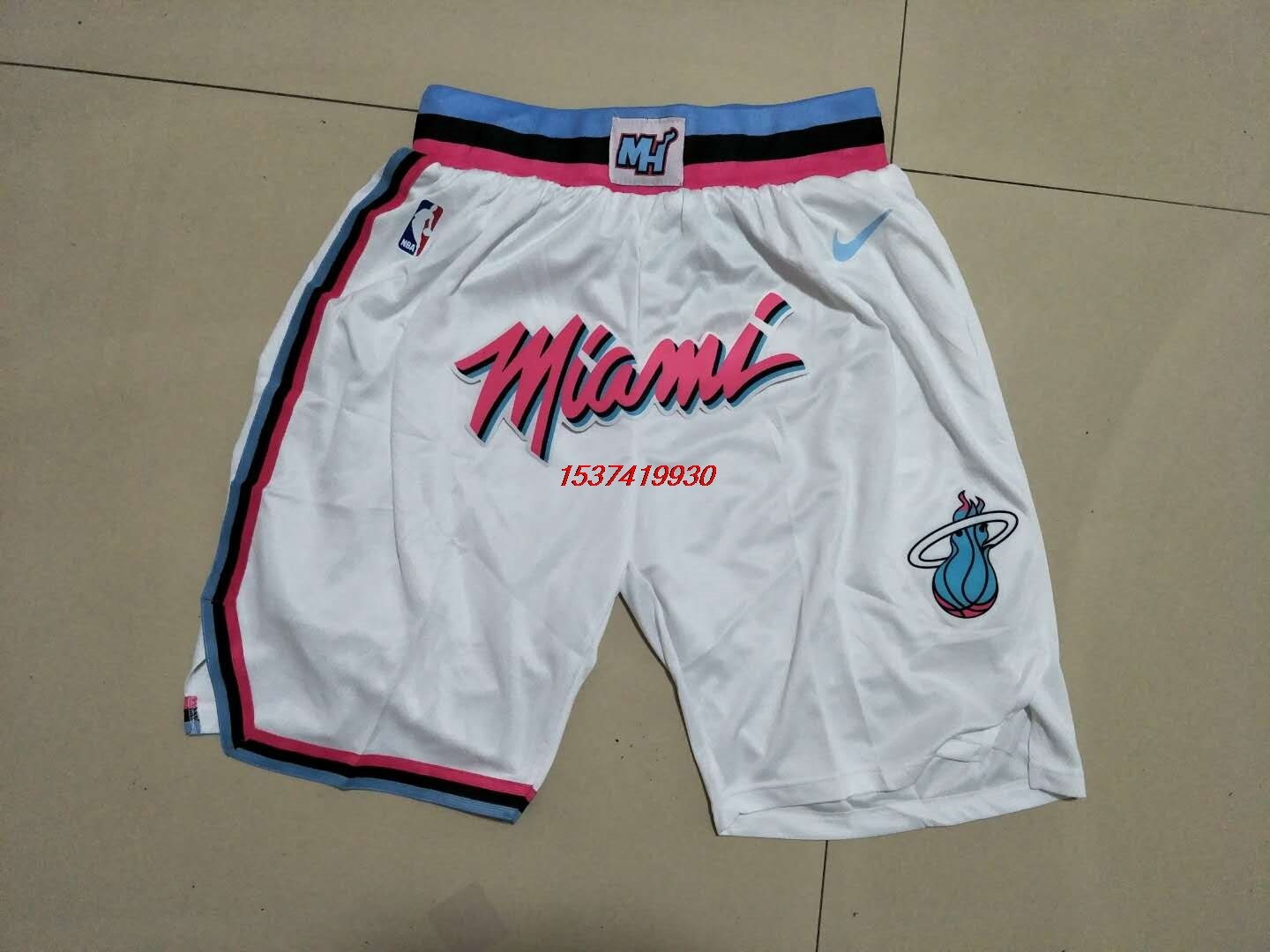 Basketball Shorts NBA Miami Heat Kurze Hosen -Presse Sport Shorts Team Logo Ausgabe Atmungsaktiv