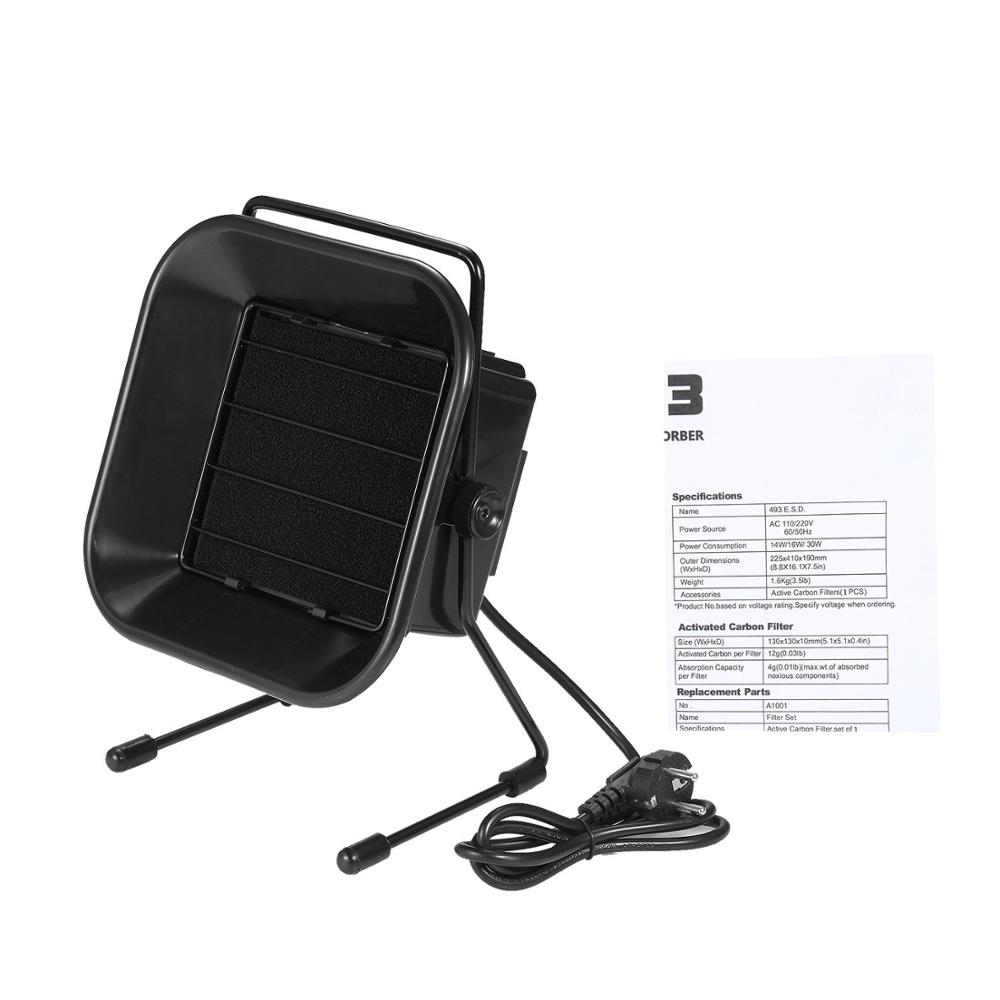 Extractor de humo de hierro para soldar, Extractor de humo electrostático, 220V, 30W