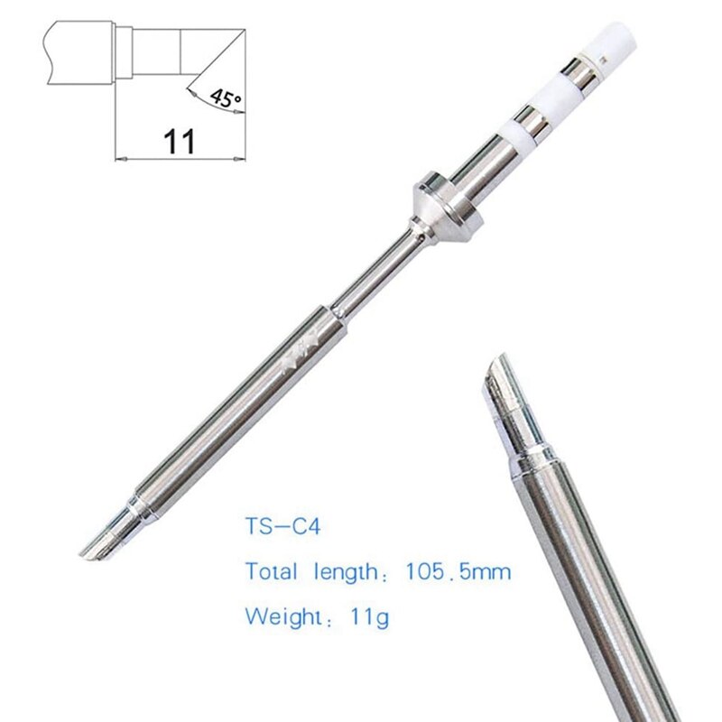 1Pc TS-C4 TS100 Digitale Soldeerbout Vervanging Tip Elektrische Soldeerbout Tip