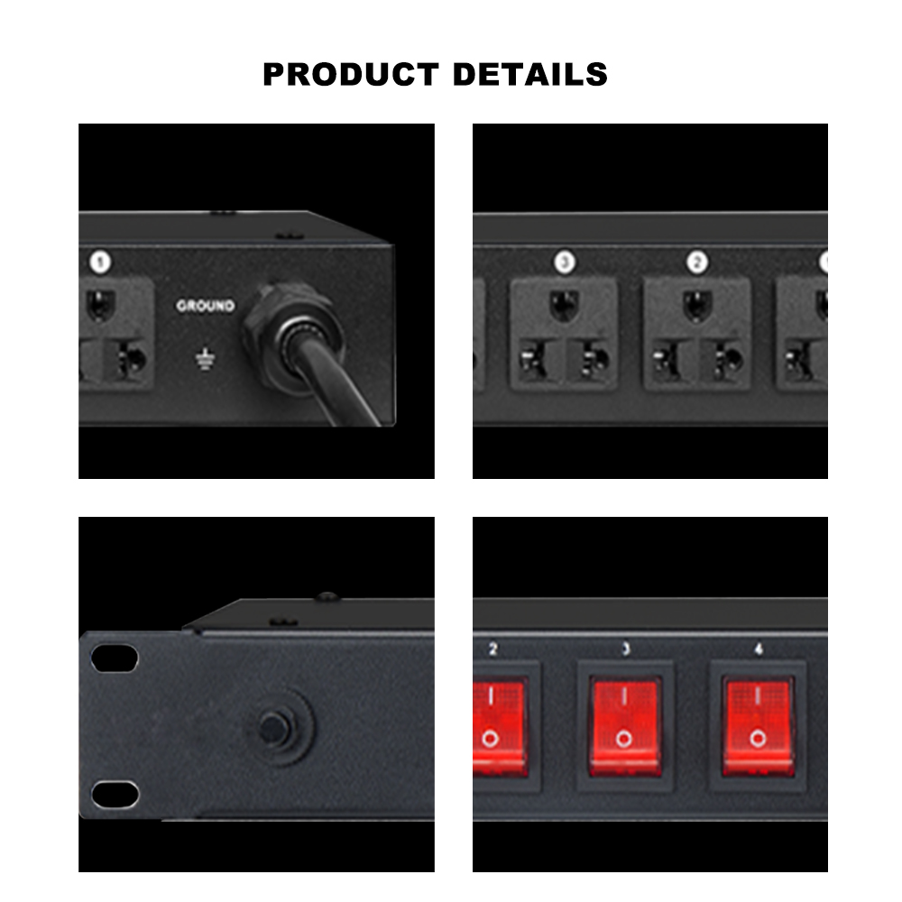 10 Channel High Power Equipment Power Supply Controller Independent Air Switch Power Sequencer