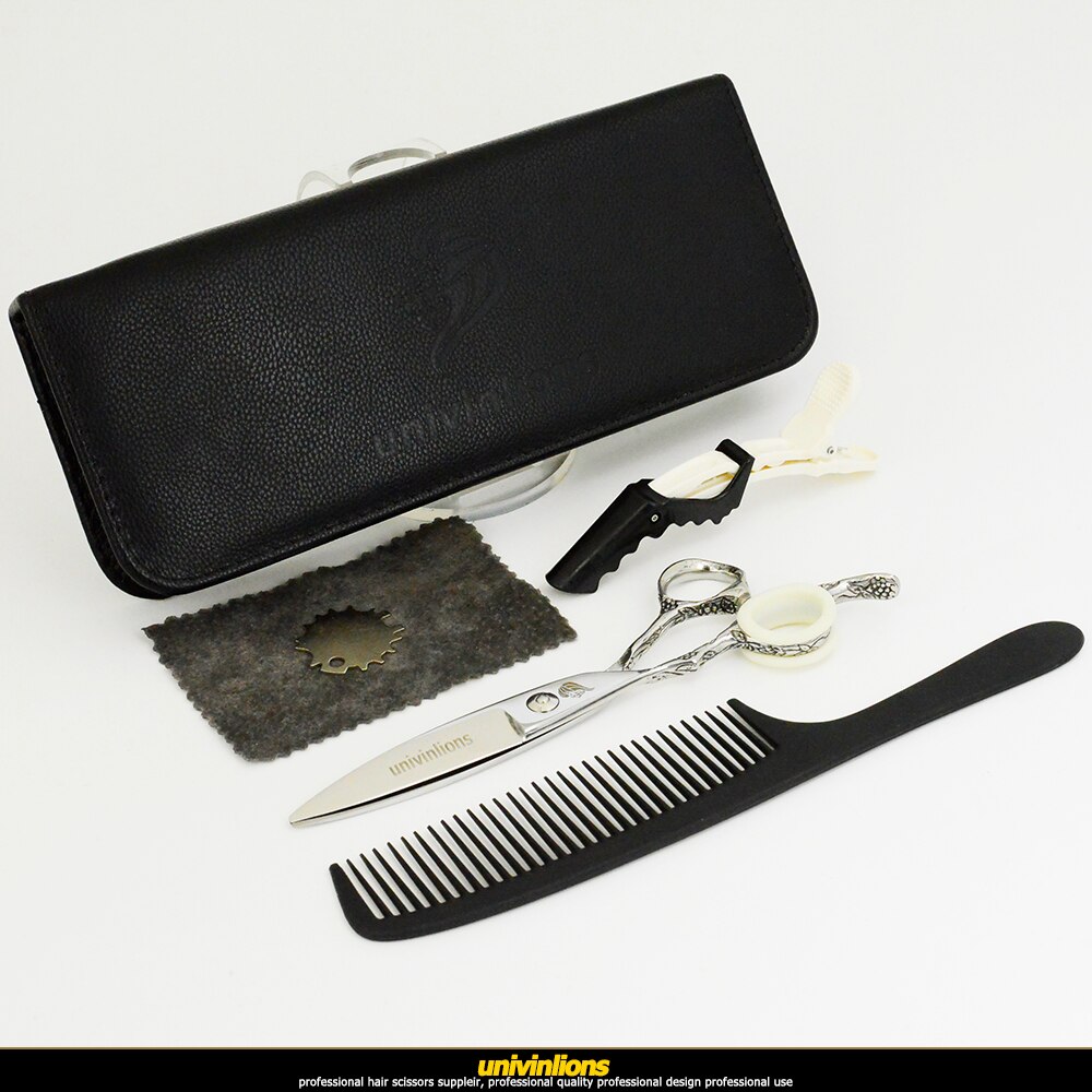 6" univinlions slide cut left hand hair scissors left handed hairdressing scissors lefty shears left handed hair cutting shears