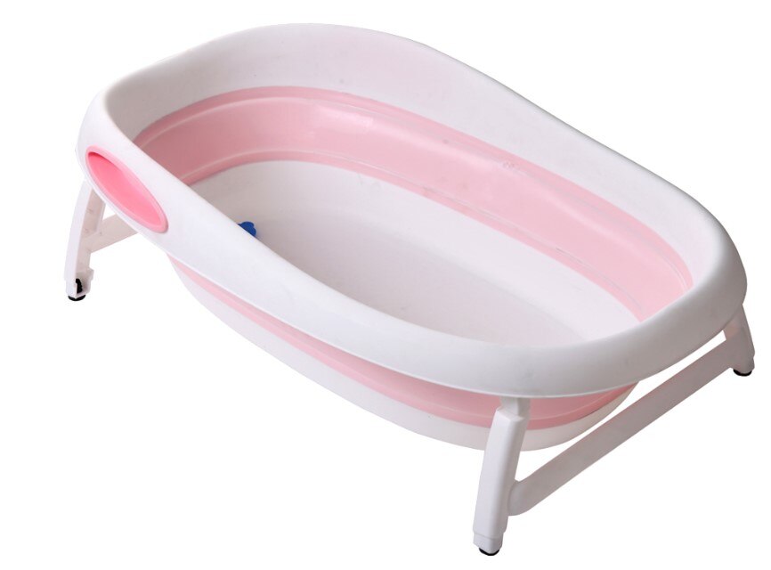 Confortevole nuovo design pieghevole in plastica del bambino vasca da bagno per i bambini, freestanding vasca da bagno pieghevole: Colore rosa