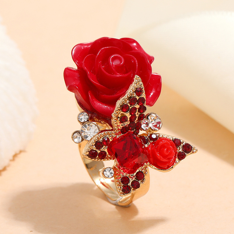 IHUES 1Pcs French Vintage Pearl Rings for Women Joint Opening Ring Party Engagement Decoration: Beige