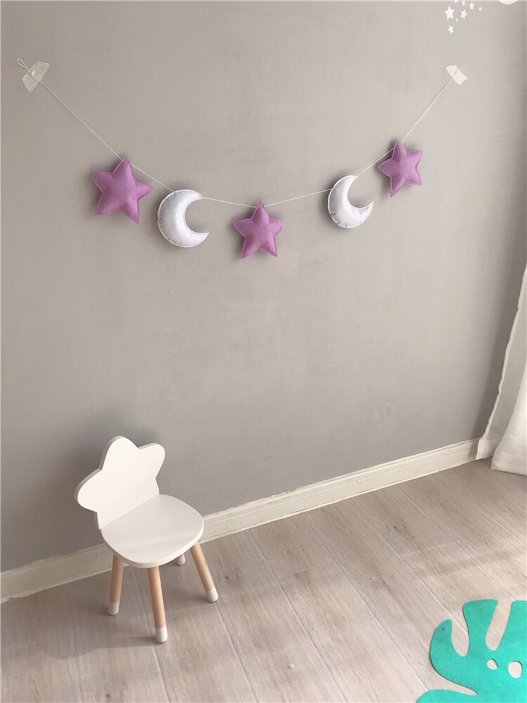 Nordic Baby Room Handmade Nursery Star Garlands Christmas Kids Room Wall Decorations Photography Props Decorations baby shower
