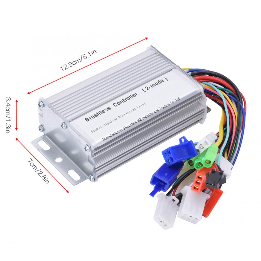 24v/36v/48v 350w motorcontroller 6 rør 12-20a elektrisk cykel børsteløs controller e-cykel elektrisk scooter controller