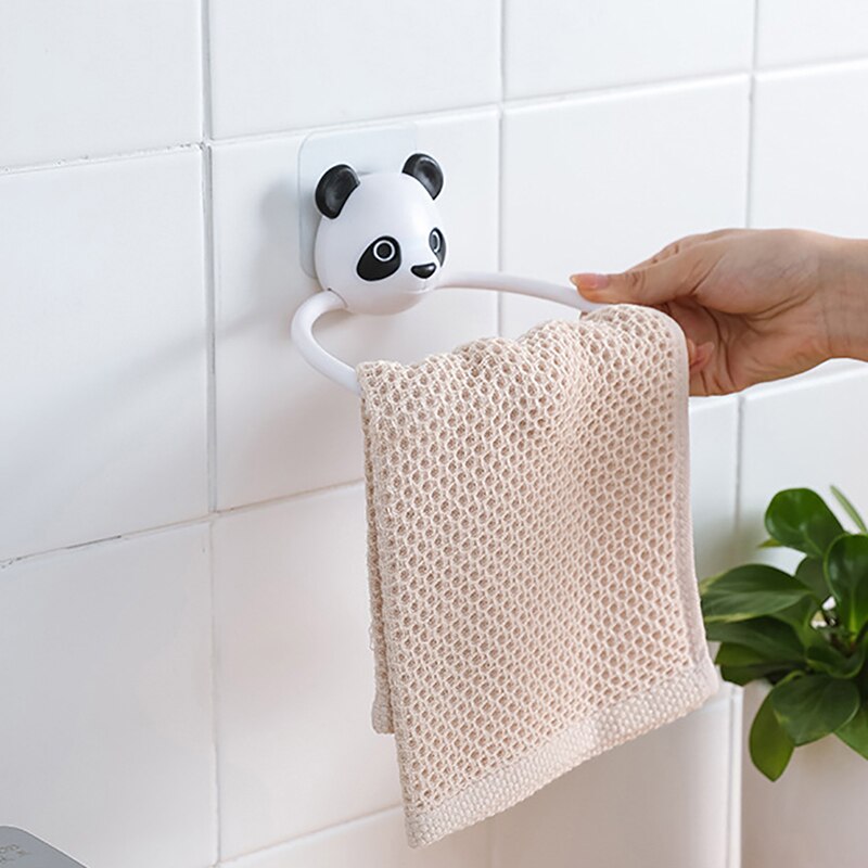 Kitchen Wall-Mounted Hand Towel Rag Rack Durable Bathroom Ring Towel Rack Kitchen Bathroom Accessories