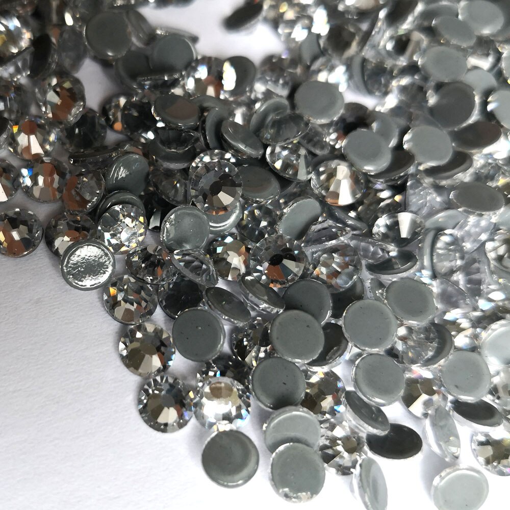 Crystal 1440 stks SS6 HotFix Glitter Steentjes Top Textiel Diamond Plat glas kristallen strass stenen voor DIY